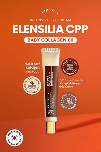 ELENSILIA %80 Fransız Kolajenli Ince Çizgi Görünümüne Destek Cpp Baby Collagen Göz Kremi 30gr