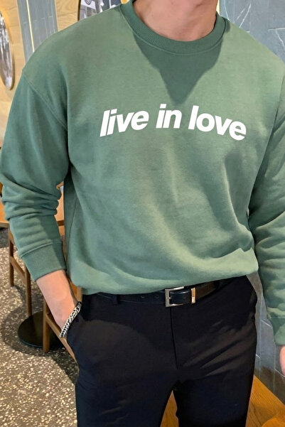 COMBİNE MİCHAİL Hanorac pentru bărbați din bumbac imprimat Live In Love