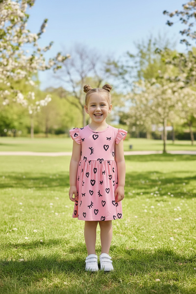 minikiss 3 Printed Lycra Girls' Dress