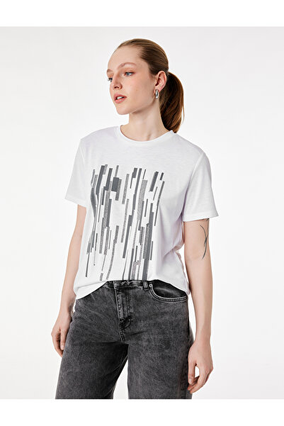 Koton Short Sleeve Crew Neck Printed T-Shirt