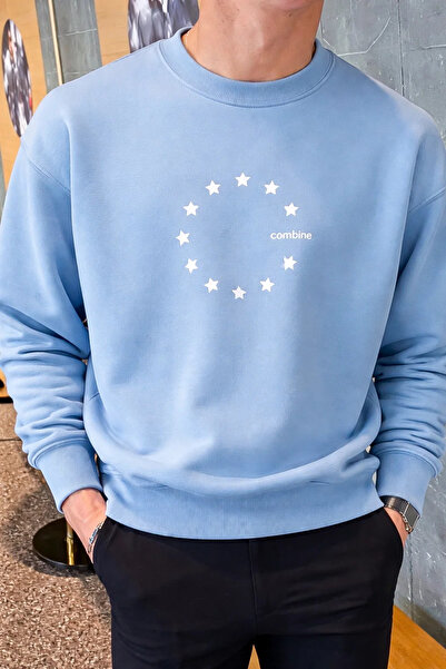 COMBİNE MİCHAİL Hanorac albastru pentru băieți, cu imprimeu cu stele, croială...