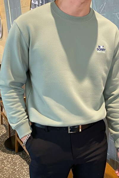 COMBİNE MİCHAİL Hanorac pentru bărbați, imprimat cu textul „Sorry Never”