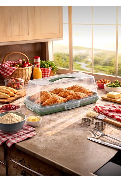 Sungroup BATON Ορθογώνιο κουτί κέικ, ταψί κέικ, πράσινο