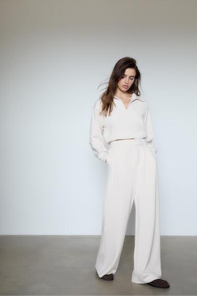 Stradivarius Yumuşak dokulu kumaş pantolon