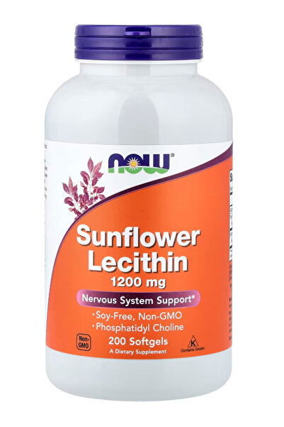 Supplements, Sunflower Lecithin 1200 mg with Phosphatidyl Choline, 200 Softgels