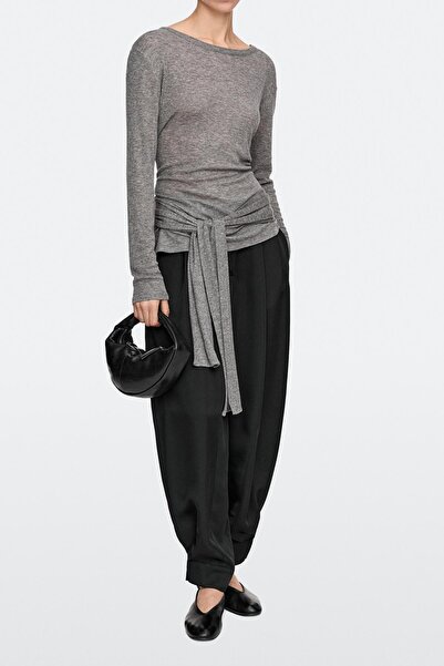 Massimo Dutti Napa deri yarım ay mini el çantası