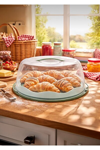 Sungroup Кутия за торта STAR, кръгла, XL, зелена