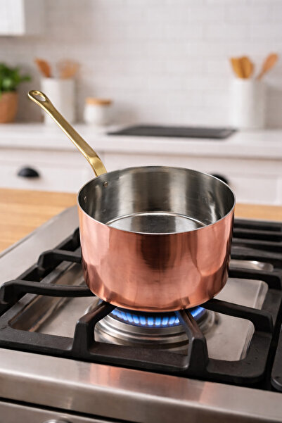 Cuvesta Modern El Yapımı Kalın 1.5mm Bakır Sütlük Sosluk 20×10cm