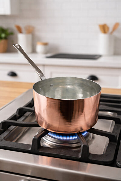 Cuvesta وعاء نحاسي سميك من نوع الشيف بسمك 1.5 مم لتقديم الحليب والصلصات مقاس ...