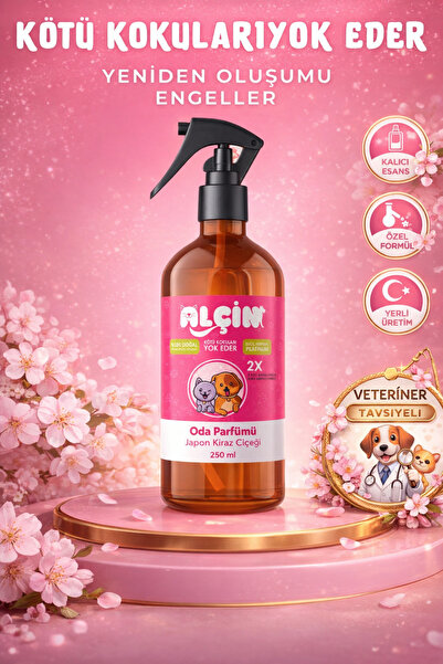 ALÇİN Kedi Kumu Ve Tuvaleti Koku Giderici,japon Kiraz Çiçeği Parfümü Spreyi