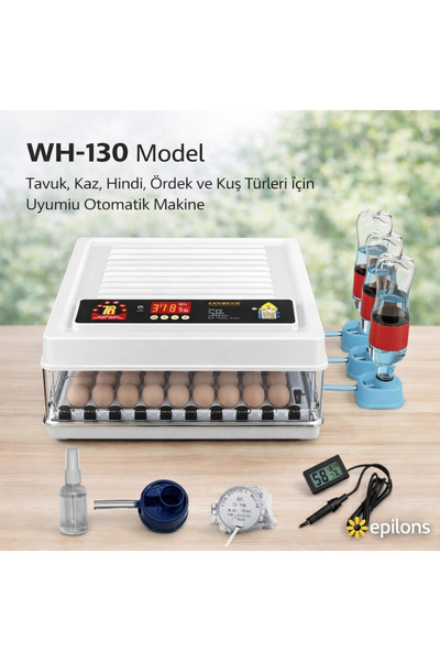 Epilons Wh-130 Kuluçka Makinesi -Tavuk Kaz Hindi Ördek ve Kuş Türleri Uyumlu ...