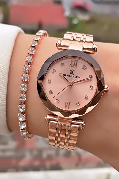 Daniel Klein Rose Gold Renk Su Geçirmez Kadın Kol Saati + Bileklik