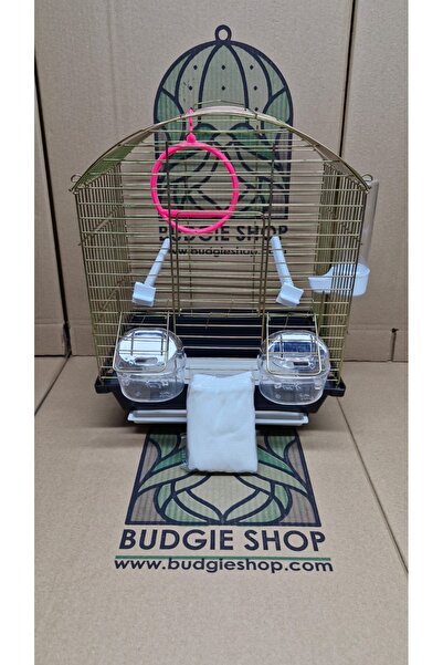 islandtoys Çift Kapılı 30x23x37(yükseklik) Çekmeceli Muhabbet Kuşu Kafesi Kuş...