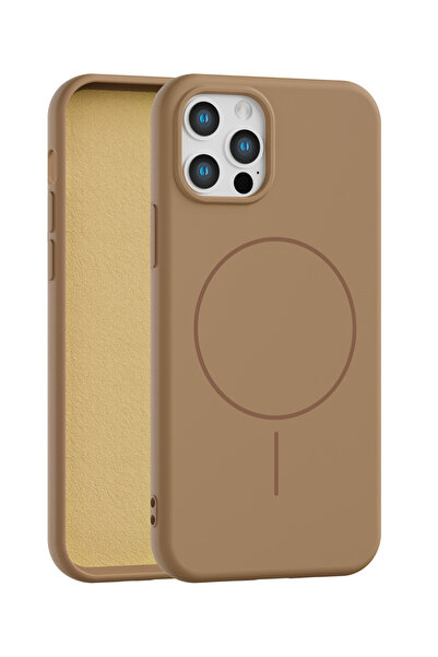 Vissona iPhone 12 Pro Max Uyumlu İçi Kadife Magsafe Wireless Şarz Özellikli T...