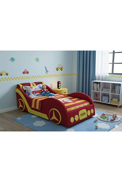 Puf Bebe Montessori Serisi  Arabalı Çocuk Yatağı Bebek yatağı 90x190 ölçüde (...