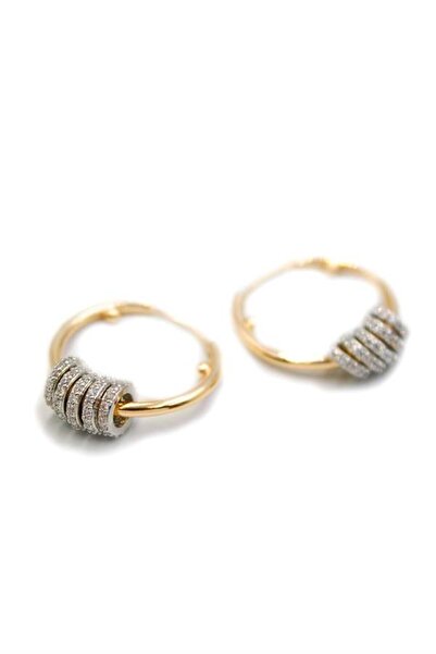 Genel Markalar Halkalı Küpe - Büyük 2cm - Altın