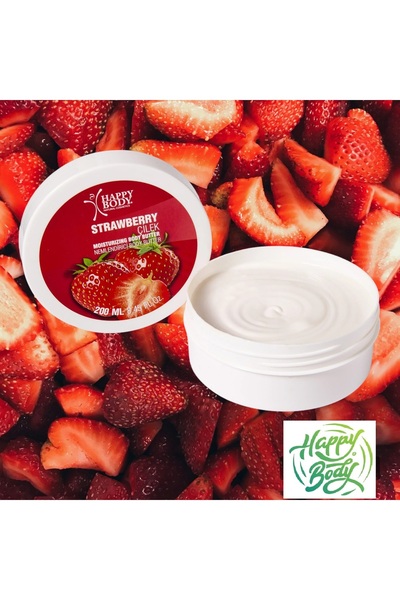 Happy Body مرطب للجسم برائحة الفراولة 200 مل