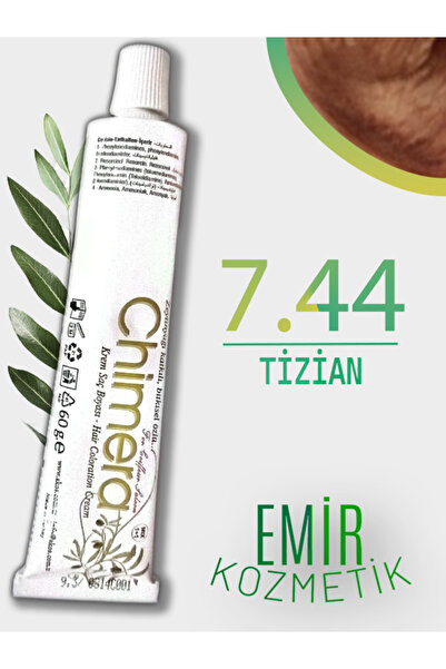 CHİMERA Yarı Bitkisel Saç Boyası No 7.44 - Tizian Bakır 60ml