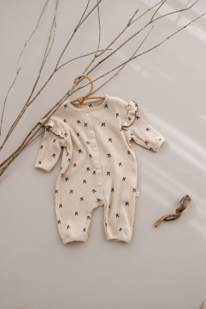 Oh La La Koala For Little Ones Ribbon Printed Fancy Girls Jumpsuit