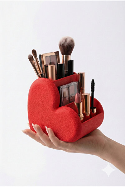 Muffy Stvdio Kalp Formlu Çok Amaçlı Makyaj ve Kozmetik Düzenleyici Organizer