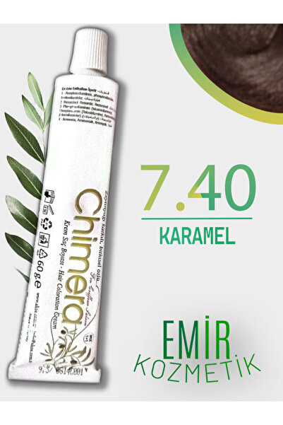 CHİMERA Yarı Bitkisel Saç Boyası No 7.40 - Karamel 60ml