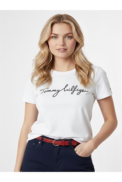 Tommy Hilfiger Harıtage Crew Neck Women's T-shırt