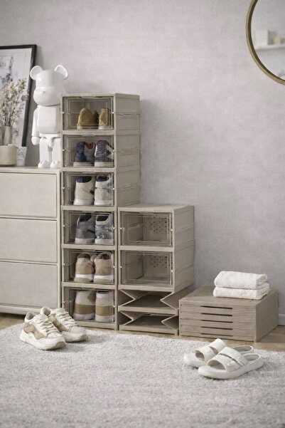 Evfix 6 Katlı Modüler Lüks Ayakkabı Kutusu Katlanır Ayakkabılık