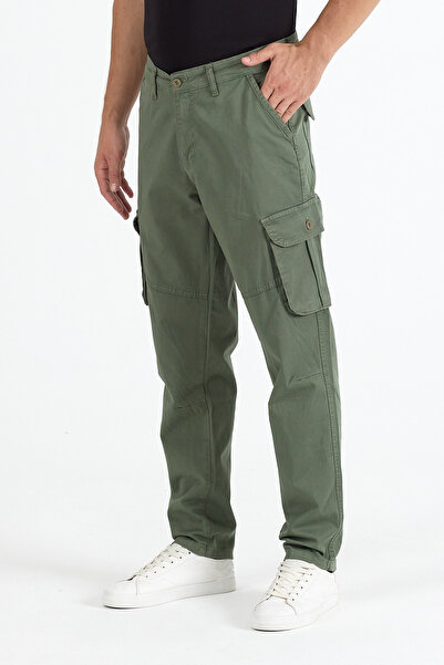 twentyfive25 Men's Light Color Gabardine Fabric Cargo Pants