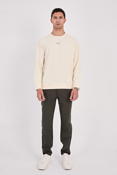 twentyfive25 Ανδρικό φούτερ με ελάχιστη στάμπα και κορδόνια - R2601