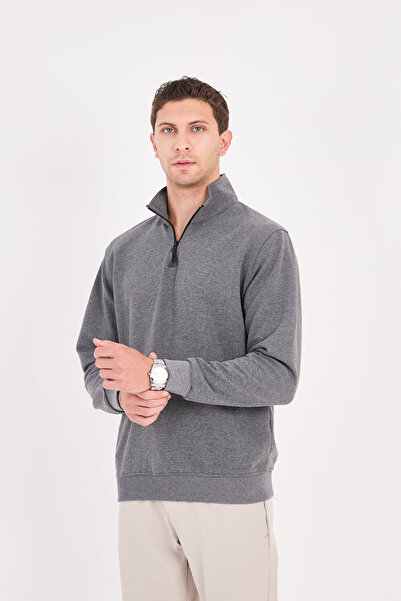 twentyfive25 Men's Half-Zip Slim Fit Sweatshirt - V002