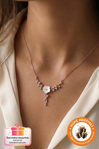 Lucente Jewellery 925 Ayar Manolya Sarmaşık Gümüş Kaplama Özel Tasarım Zarif ...