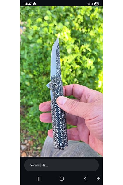 alka Özel Motifli Cep Bıçagı