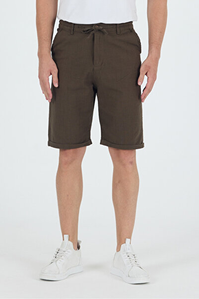 twentyfive25 Erkek Slim Fit Keten Chino Şort