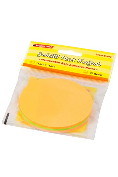 Bigpoint Shaped Note Paper Speech Bubble 75 Sheets X 12 Pieces