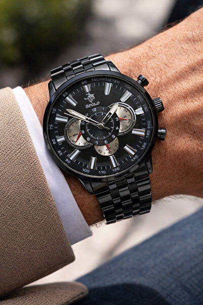 S.POLO New Season Model Silver Color Green Dial Men's Wristwatch with Bracele...