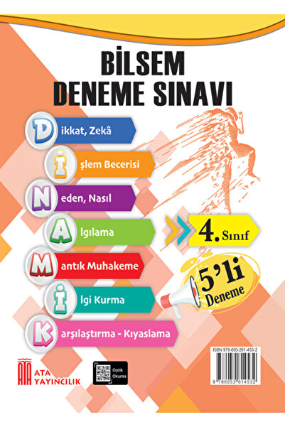 Ata Yayıncılık 4. Sınıf Bilsem 5'Li Deneme Sınavı