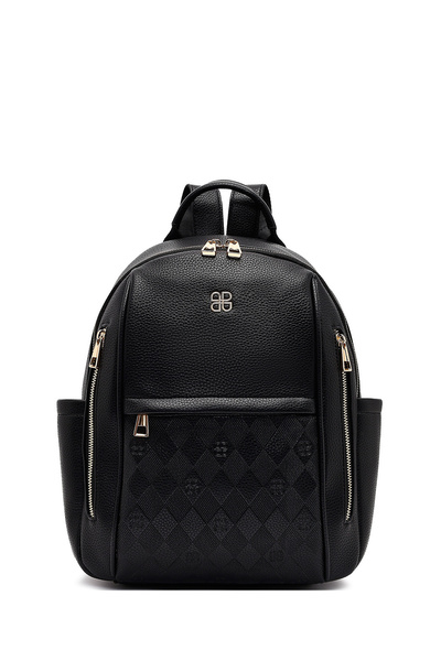 Derimod Rucsac negru imprimat pentru femei 26PBD263326