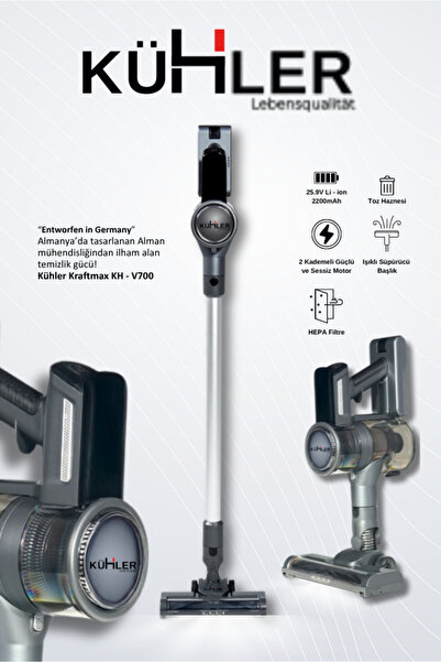 kühler Kraftmax KH-V700 Kablosuz Turbo Fırçalı Dikey Şarjlı Süpürge