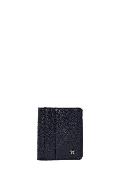 Derimod Men's Navy Blue Leather Card Holder 000A2D3506Ft