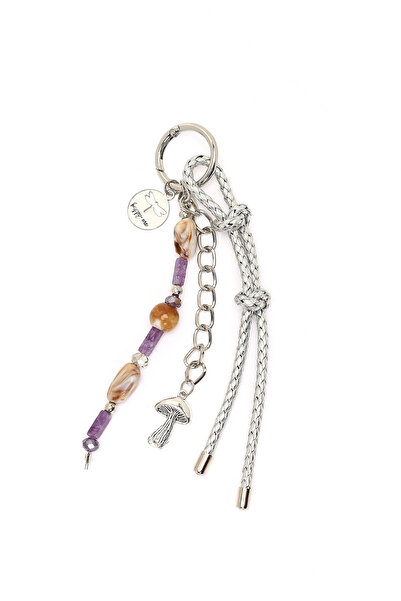 Derimod Charm metalic cu mărgele cu lanț mov pentru femei 000A2D471014