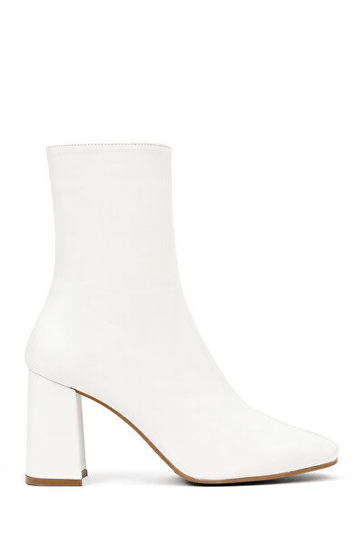 Derimod Γυναικείες δερμάτινες μπότες με φερμουάρ με χοντρό τακούνι 25WFD130818