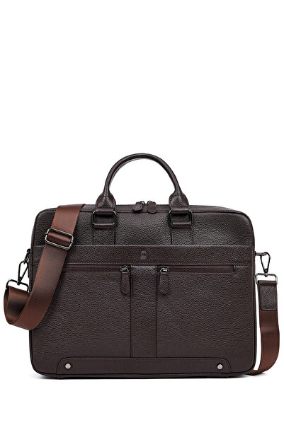 Derimod Men's Brown Leather Laptop Bag 25Wbd3532Ft