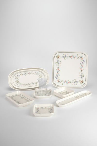 İpek Porselen 6 Kişilik 29 Parça Verano Porselen Kahvaltı Takımı Garden– Şık ...