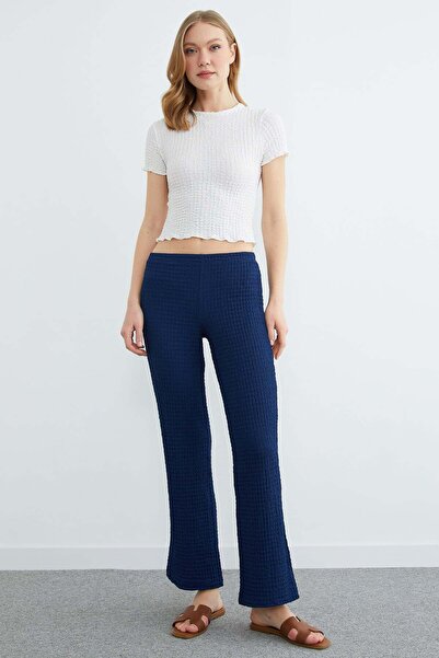 Fulla Moda Beli Bağlamalı Kaşkorse Pantolon