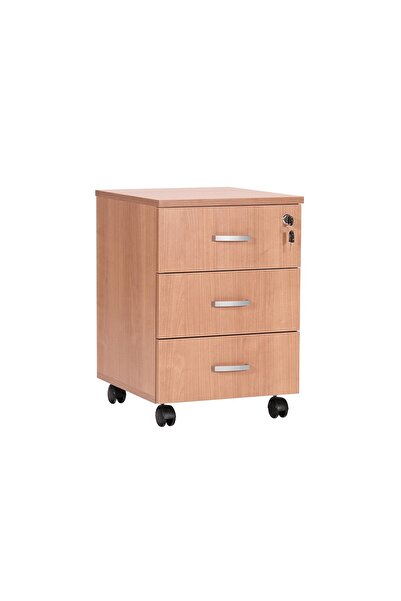 Ofisbazaar 3 Çekmeceli Kilitli Tekerlekli Keson | 60x45x40 cm 18 mm Suntalam ...