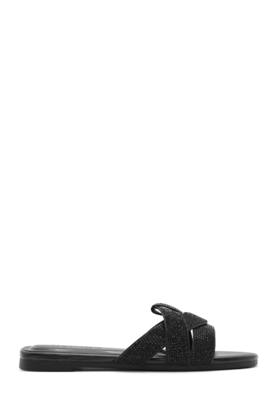 Derimod Women's Black Stone Slippers 26Sfe493714