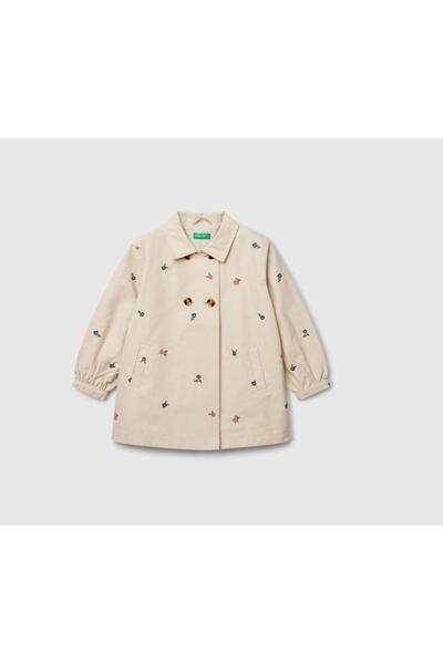 United Colors of Benetton KIZ BEBEK 253WGN03T ÇİÇEKLİ TENÇKOT GKB0036