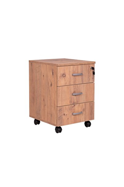 Ofisbazaar 3 Çekmeceli Kilitli Tekerlekli Keson | 60x45x40 cm 18 mm Suntalam ...