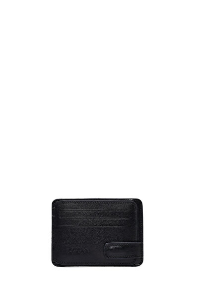 Derimod Men's Black Leather Card Holder 000A2D314418