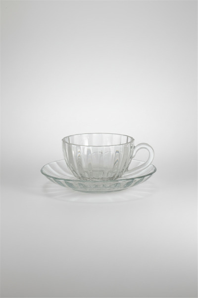 İpek Porselen Crystal Rib 12 Parça Cam Çay Takımı – 170 Ml Bardak & Tabak